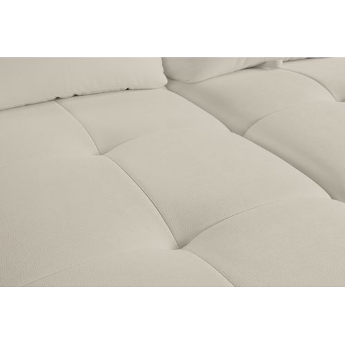 Canapé d'angle panoramique d GIOVANNI tissu bull beige