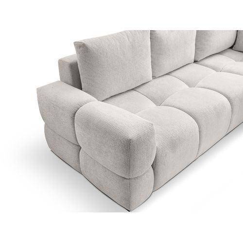 Canapé d'angle convertible FLOCCA tissu blanc cassé