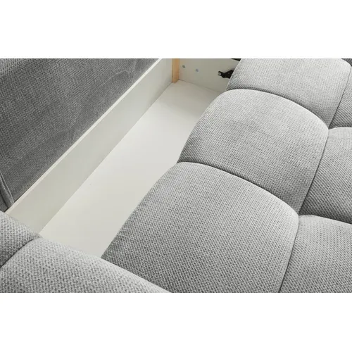 Canapé d'angle convertible FLOCCA tissu gris vue accessoires