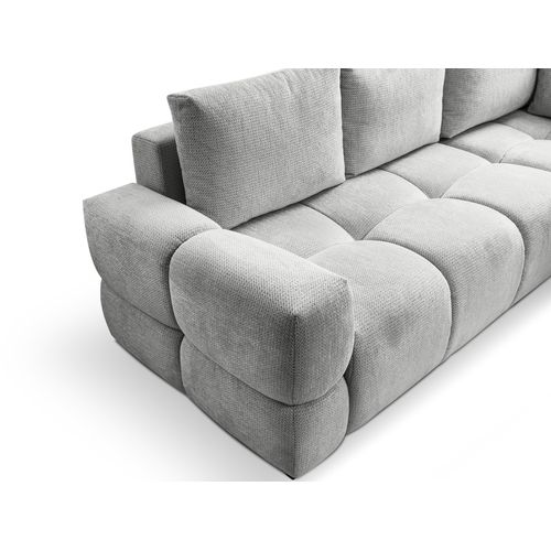 Canapé d'angle convertible FLOCCA tissu gris vue détaillée