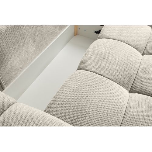 Canapé d'angle convertible FLOCCA tissu gris
