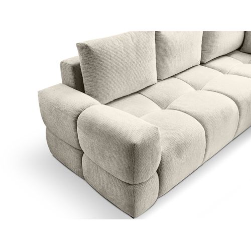 Canapé d'angle convertible FLOCCA tissu gris