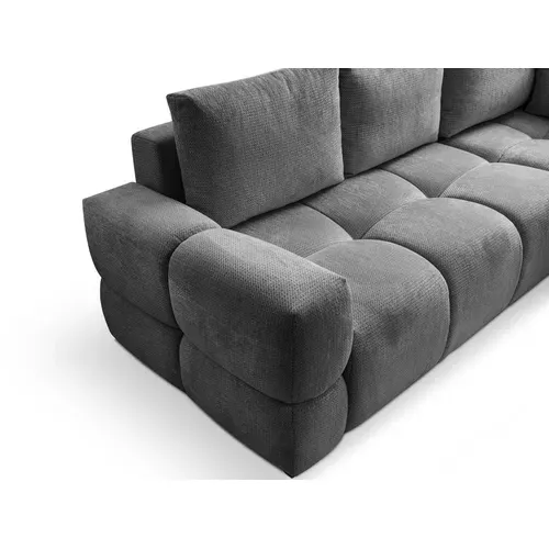 Canapé d'angle convertible FLOCCA tissu anthracite