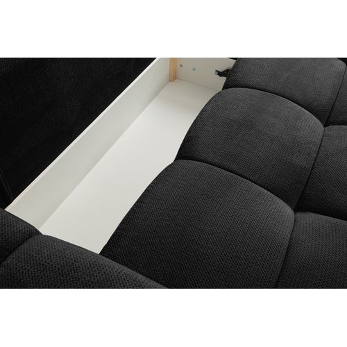 Canapé d'angle convertible FLOCCA tissu noir
