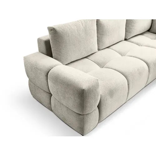 Canapé 3 places convertible FLOCCA tissu gris vue détaillée
