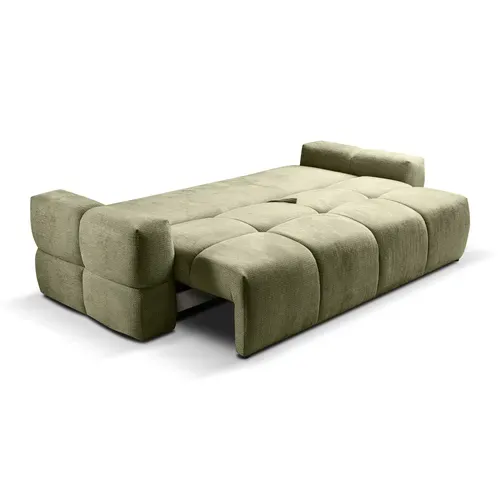 Canapé 3 places convertible FLOCCA tissu kaki