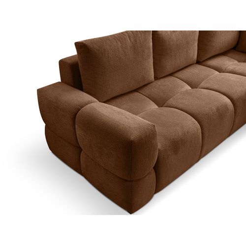 Canapé 3 places convertible FLOCCA tissu rouille