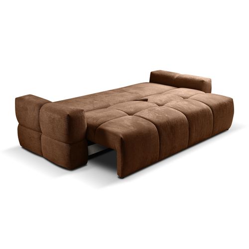 Canapé 3 places convertible FLOCCA tissu rouille