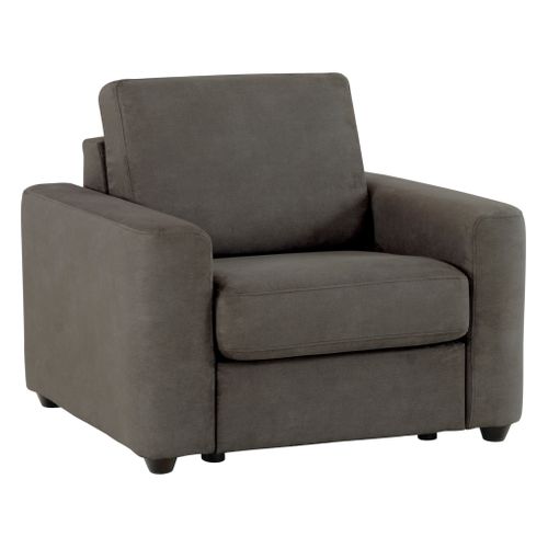 Fauteuil manchettes CURVE NICARAGUA tissu Apache anthracite 1