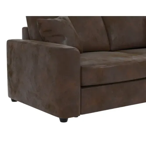 Canapé convertible 3 places pack standard NICARAGUA tissu gobi marron 04 vue détaillée