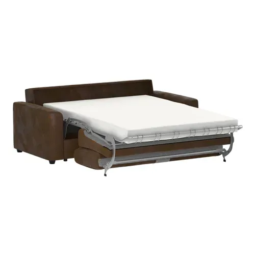 Canapé convertible 3 places pack standard NICARAGUA tissu gobi marron 04