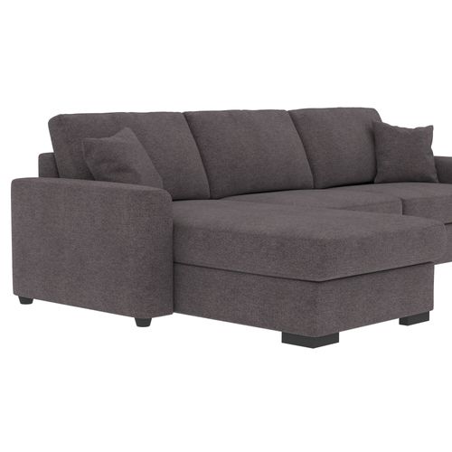 Canapé d'angle convertible pack standard NICARAGUA tissu enjoy marron glacé 5 vue détaillée