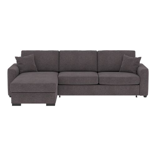 Canapé d'angle convertible pack standard NICARAGUA tissu enjoy marron glacé 5 vue de face