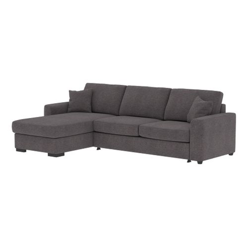 Canapé d'angle convertible pack standard NICARAGUA tissu enjoy marron glacé 5 vue de profil