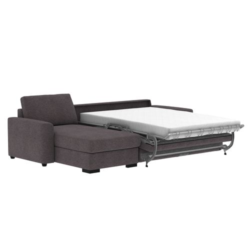 Canapé d'angle convertible pack standard NICARAGUA tissu enjoy marron glacé 5