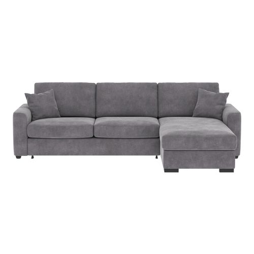 Canapé d'angle convertible pack standard NICARAGUA tissu bella gris souris