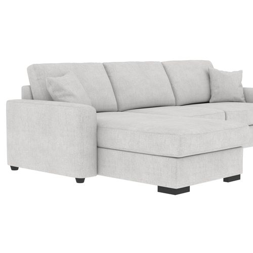 Canapé d'angle convertible pack standard NICARAGUA tissu apolo silver 6 vue détaillée