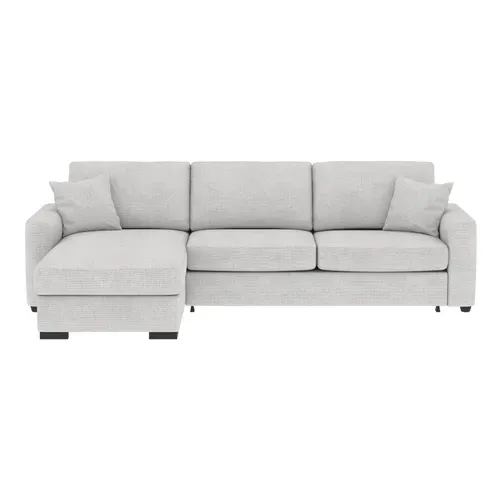 Canapé d'angle convertible pack standard NICARAGUA tissu apolo silver 6 vue de face