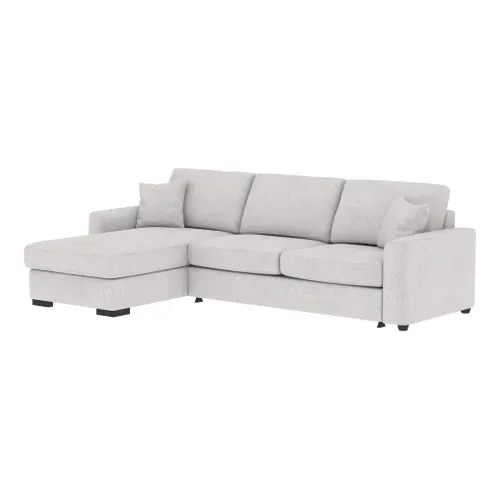 Canapé d'angle convertible pack standard NICARAGUA tissu apolo silver 6 vue de profil