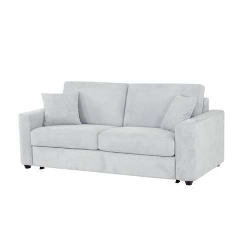 Canapé convertible 3 places pack Dreaméa NICARAGUA tissu Crown gris 17 vue de profil