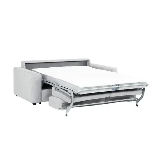 Canapé convertible 3 places pack Dreaméa NICARAGUA tissu Crown gris 17