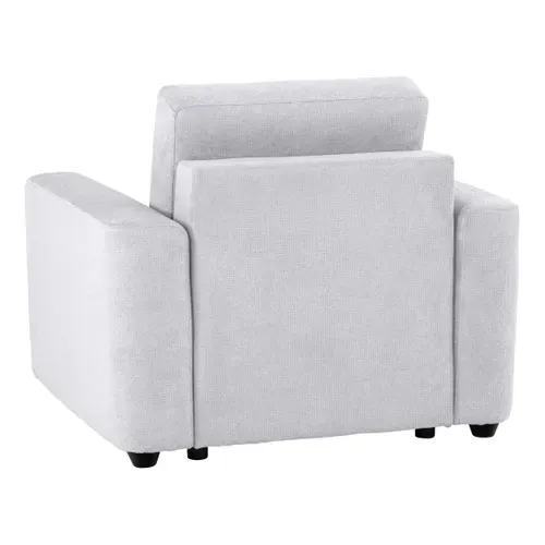 Fauteuil manchettes CURVE NICARAGUA tissu Crown gris 17 vue de derrière