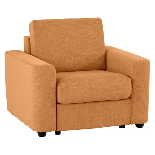 Fauteuil manchettes CURVE NICARAGUA tissu Crown amber vue 3/4