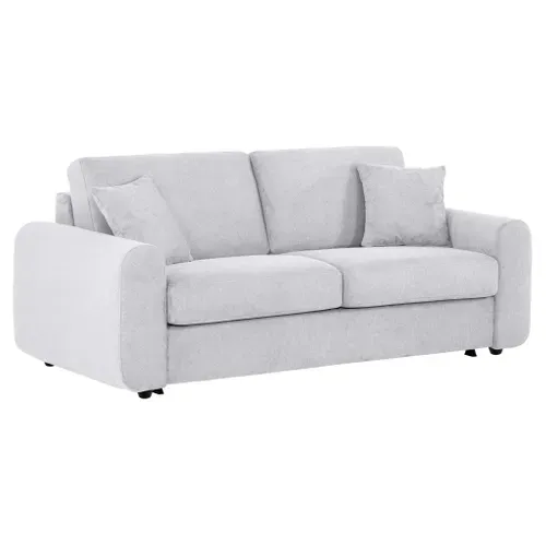 Canapé convertible 3 places pack Dreaméa NICARAGUA tissu Crown gris 17 vue 3/4