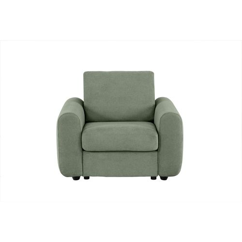 Fauteuil manchettes Kara NICARAGUA tissu crown vert