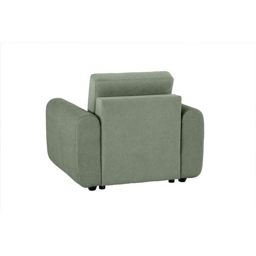 Fauteuil manchettes Kara NICARAGUA tissu crown vert