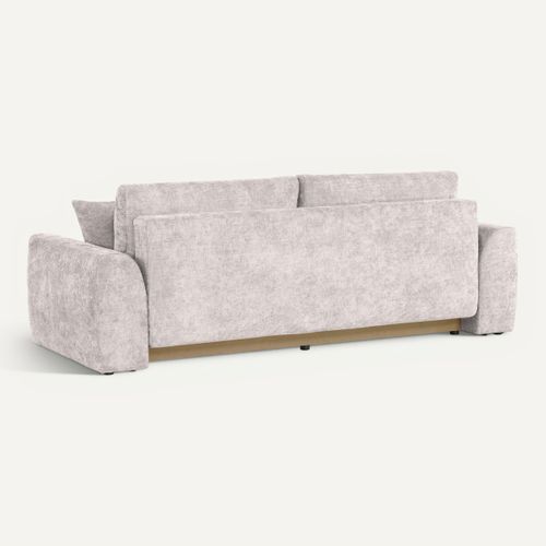 Canapé 3 places convertible AUBE tissu blanc cassé vue de derrière