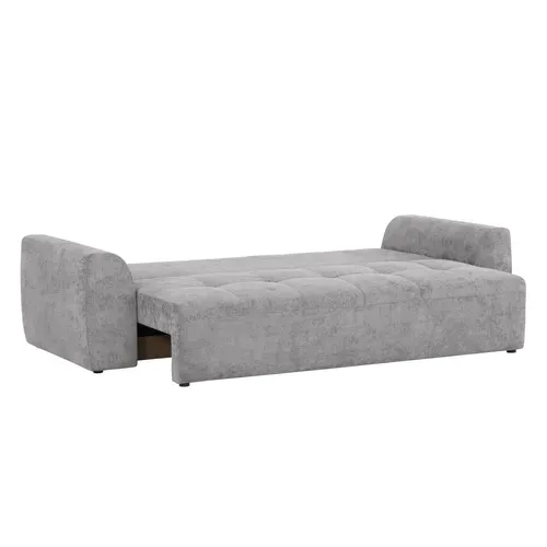 Canapé 3 places convertible AUBE tissu gris