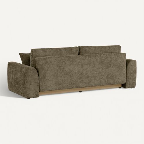 Canapé 3 places convertible AUBE tissu vert vue de derrière