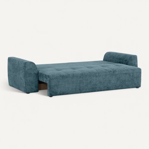 Canapé 3 places convertible AUBE tissu bleu clair