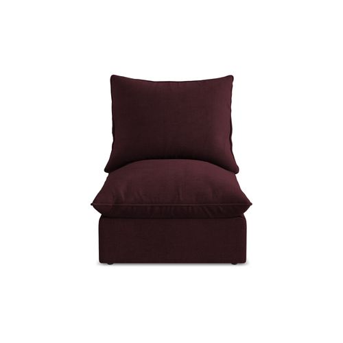 Fauteuil Pour Canapé Modulable Manao En Tissu Texturé Bordeaux