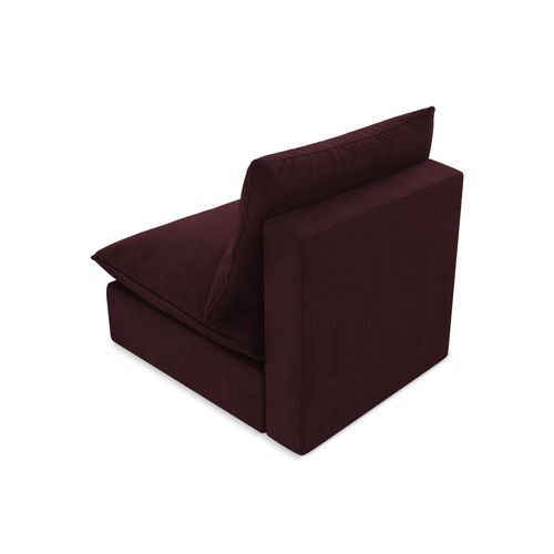 Fauteuil Pour Canapé Modulable Manao En Tissu Texturé Bordeaux