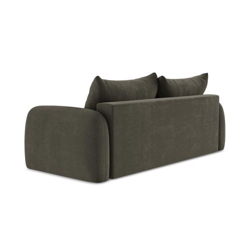 Canapé 3 Places Convertible Hale En Tissu Texturé Taupe
