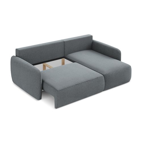 Canapé D'angle Droit Convertible Lilo En Tissu Texturé Jeans