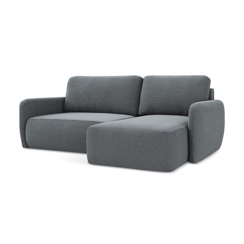 Canapé D'angle Droit Convertible Lilo En Tissu Texturé Jeans