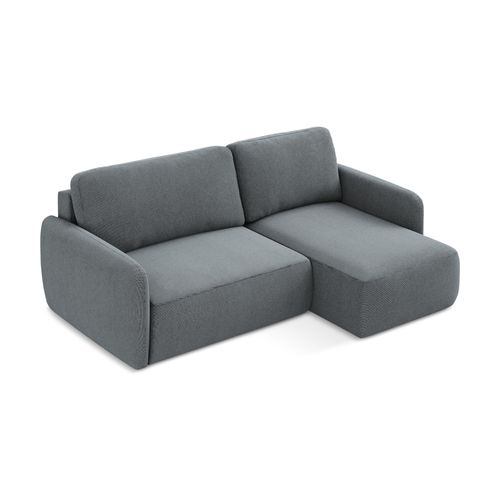 Canapé D'angle Droit Convertible Lilo En Tissu Texturé Jeans