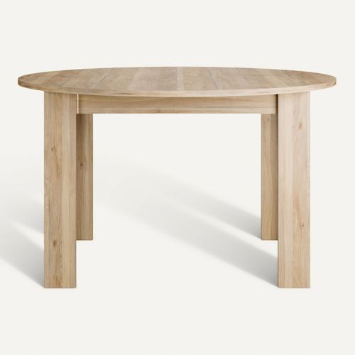Table ronde Unik Imitation chêne vue de face