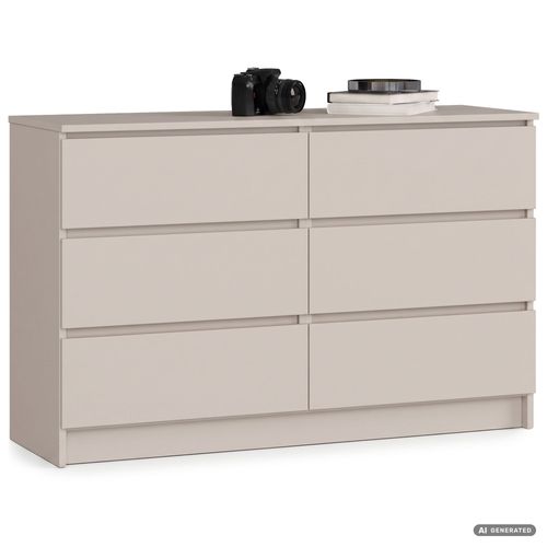 Commode K120 Cachemire 120 Cm 6 Tiroirs 120x40x77 Cm