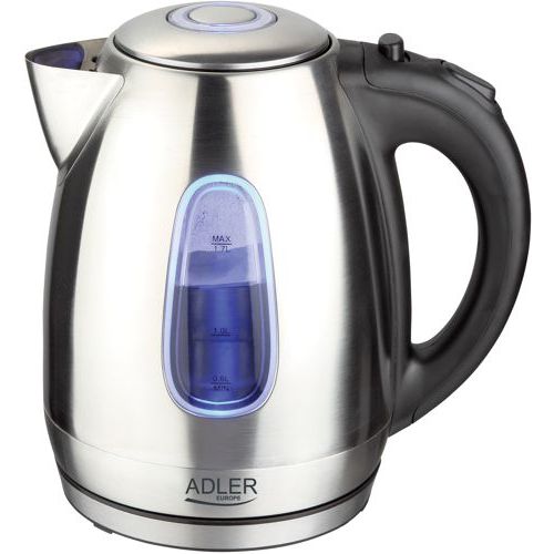 Bouilloires Ad1223 Noir, Acier Inoxydable 1,7 L 2000 W