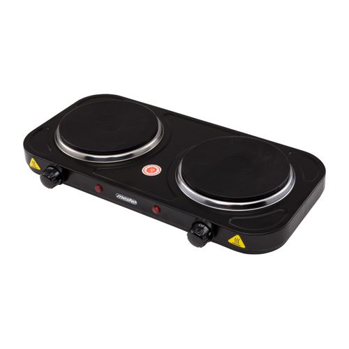 Table de cuisson posable électrique 2 foyers Noir - 2000w - MS 6509