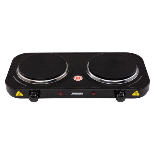 Table de cuisson posable électrique 2 foyers Noir - 2000w - MS 6509