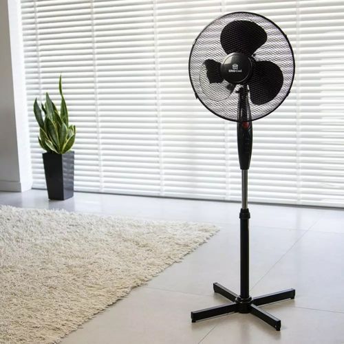 Ventilateur De Sol Noir Diamètre 41 Cm Kingcool