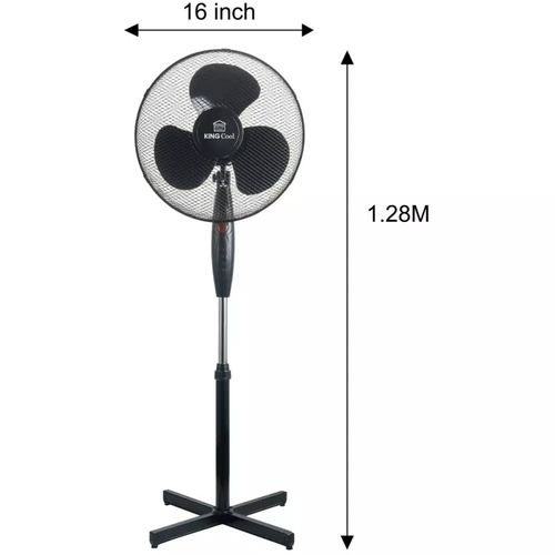 Ventilateur De Sol Noir Diamètre 41 Cm Kingcool