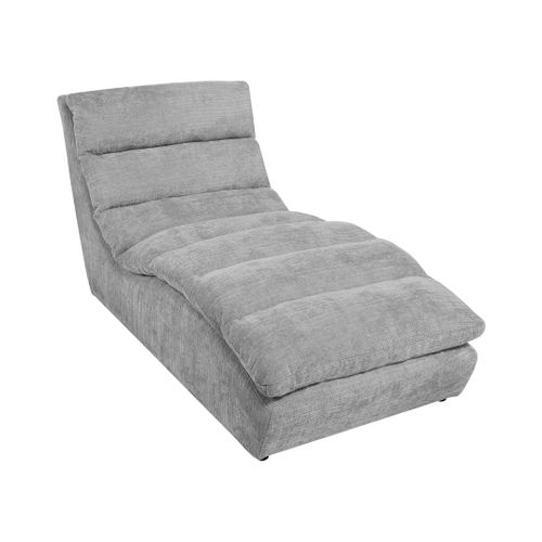 Méridienne San Remo En Tissu Chenille, Gris