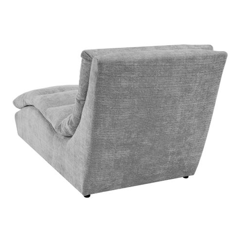 Méridienne San Remo En Tissu Chenille, Gris