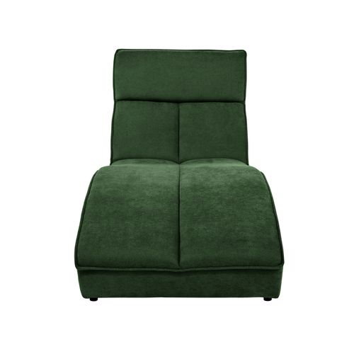 Méridienne San Diego En Velours, Vert Foncé